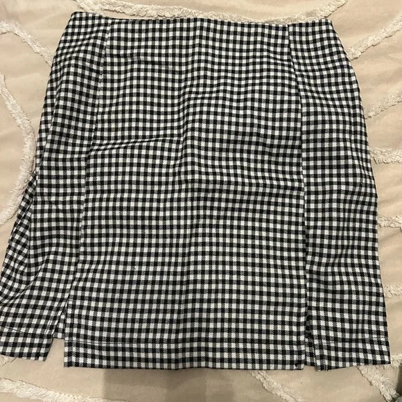 Love on a Hanger Black and White Gingham A-Line Skirt - Picture 2 of 6